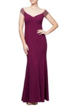 Women's Alex Evenings Embellished Stretch Gown - Pink
