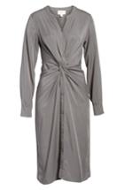 Women's Everly Twist Front Shirtdress - Grey