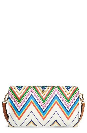 Women's Tory Burch 'kerrington' Wallet On A Chain - White