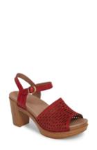 Women's Dansko Denita Block Heel Sandal .5-6us / 36eu M - Red