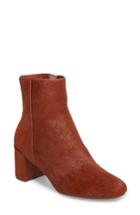 Women's Taryn Rose Cassidy Genuine Calf Hair Block Heel Bootie M - Brown