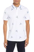 Men's Ted Baker London Slim Fit Hapnes Embroidered Bird Polo (m) - White