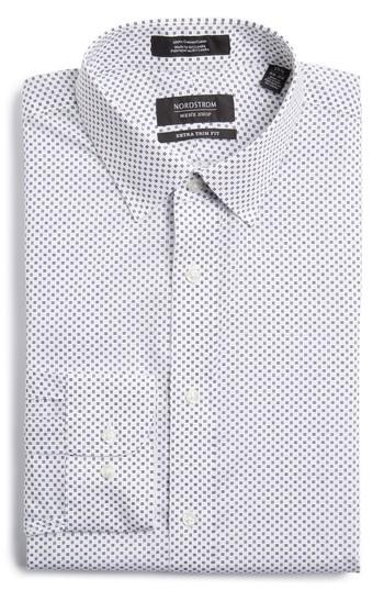 Men's Nordstrom Men's Shop Extra Trim Fit Dress Shirt 32/33 - White