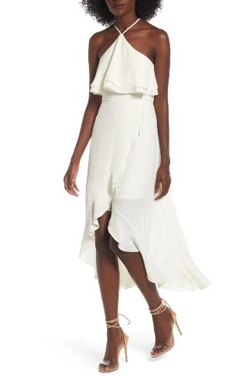 Women's Dee Elly Ruffle Halter Midi Dress - Ivory