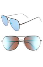 Men's Quay Australia Living Large 58mm Aviator Sunglasses - Dark Grey/blue