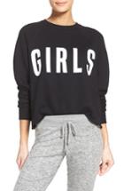 Women's Brunette The Label Girls Crop Lounge Sweatshirt /small - Black