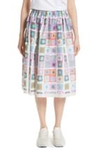 Women's Tricot Comme Des Garcons Crochet Print Skirt, Size - White