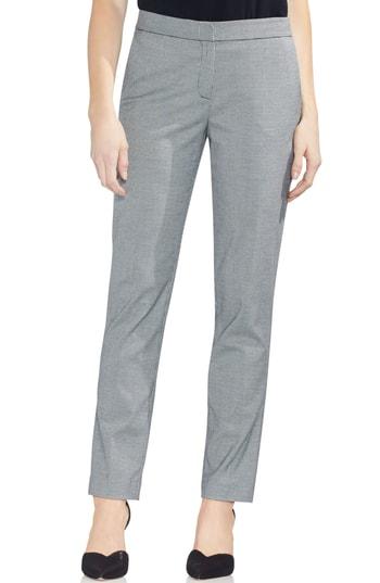 Women's Vince Camuto Classic Houndstooth Slim Leg Pants - Black