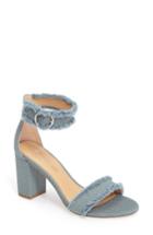 Women's Daya By Zendaya Shasta Fringe Denim Ankle Strap Sandal M - Blue