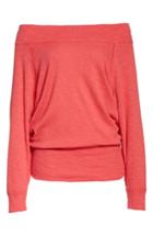 Women's Free People Palisades Off The Shoulder Top - Red