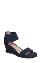 Women's Pelle Moda Ricki Mesh Strap Wedge .5 M - Blue
