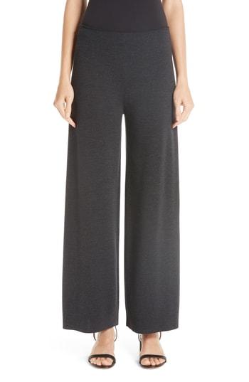 Women's Mansur Gavriel Milano Knit Stretch Wool Trousers - Grey