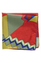 Men's Memphis Milano Pochette Silk Pocket Square, Size - Red