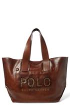 Polo Ralph Lauren Leather Market Tote - Brown