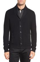 Men's W.r.k Cypress Cotton Shawl Collar Cardigan - Black