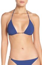 Women's Tory Burch Gemini Link String Bikini Top - Blue