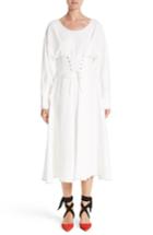 Women's Rejina Pyo Corset Laced Linen Blend Dress Us / 6 Uk - Ivory