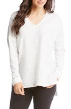 Women's Karen Kane Raw Edge Sweatshirt - Grey