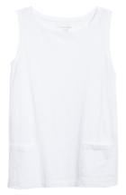 Women's Eileen Fisher Short Organic Cotton Shell, Size - White