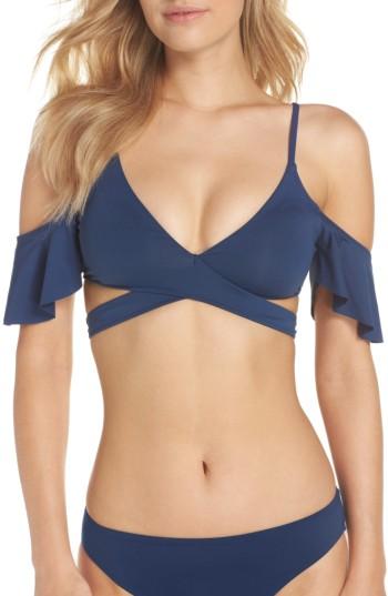 Women's Becca Ruffle Bikini Top - Blue