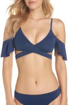 Women's Becca Ruffle Bikini Top - Blue