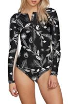 Women's Volcom Heavy Petal Bodysuit - Black