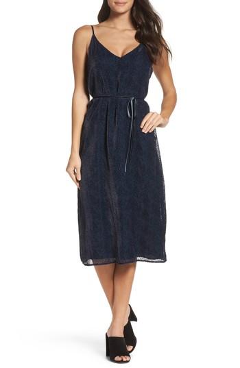 Women's Bb Dakota Alayna Burnout Velvet Midi Dress - Blue