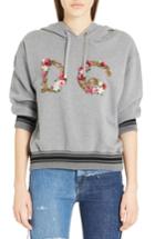 Women's Dolce & Gabbana Flower Logo Cotton Sweatshirt Us / 48 It - Grey