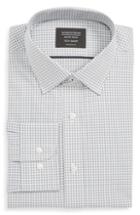 Men's Nordstrom Men's Shop Tech-smart Traditional Fit Check Stretch Dress Shirt - 32/33 - Grey