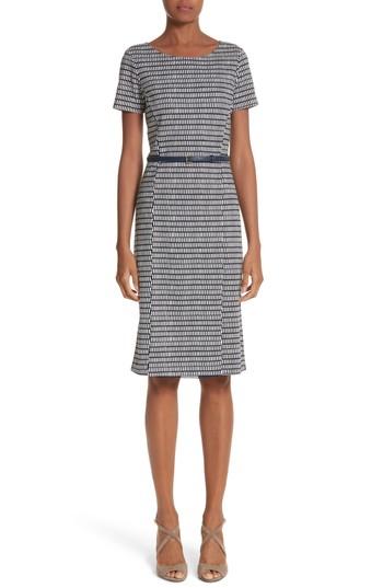 Women's Max Mara Felino Print Sheath Dress - Blue