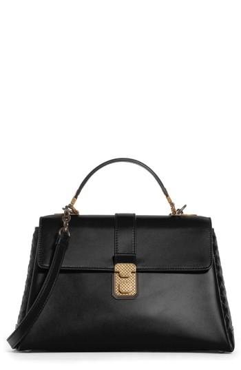 Bottega Veneta Medium Piazza Top Handle Bag - Black