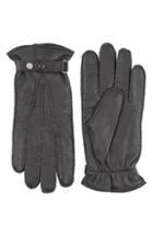 Men's Hestra Winston Elk Leather Gloves - Black