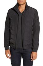 Men's Michael Kors Mixed Media Quilted Jacket - Grey