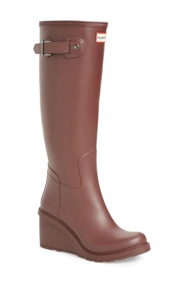 Women's Hunter Original Refined Wedge Rain Boot M - Blue
