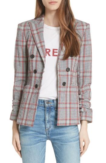 Women's Veronica Beard Caldwell Plaid Dickey Jacket - Blue