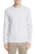 Men's Norse Projects James Stripe Long Sleeve T-shirt - Grey