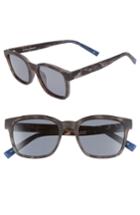 Women's Le Specs Alpha Basic 53mm Polarized Rectangular Sunglasses - Matte Coal Tort