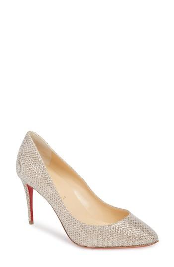 Women's Christian Louboutin Eloise Glitter Pump Us / 35eu - Metallic