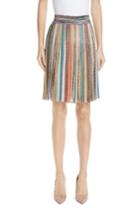 Women's Missoni Metallic Stripe Knit Skirt Us / 36 It - Blue