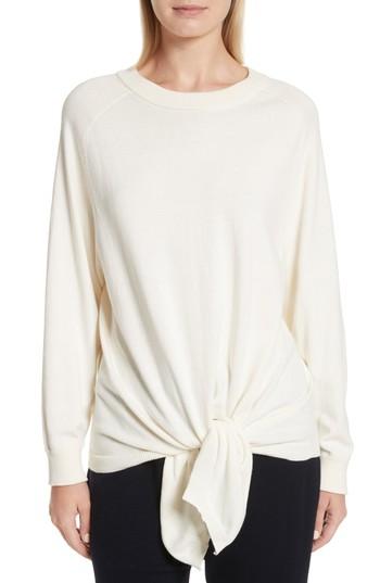 Women's Vince Tie Waist Sweater - Ivory