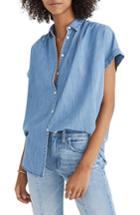 Women's Madewell Central Chambray Shirt - Blue