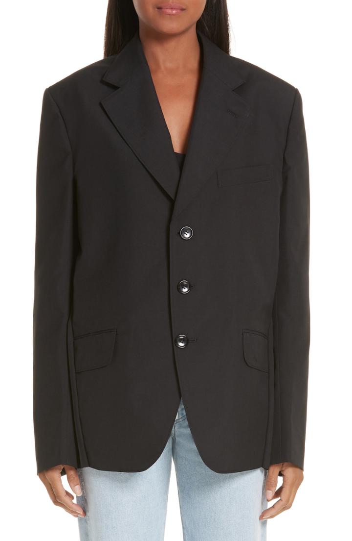 Women's Junya Watanabe Pleat Back Blazer - Black