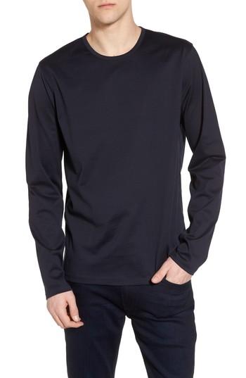 Men's Calibrate Mercerized Cotton Crewneck Long Sleeve T-shirt - Blue