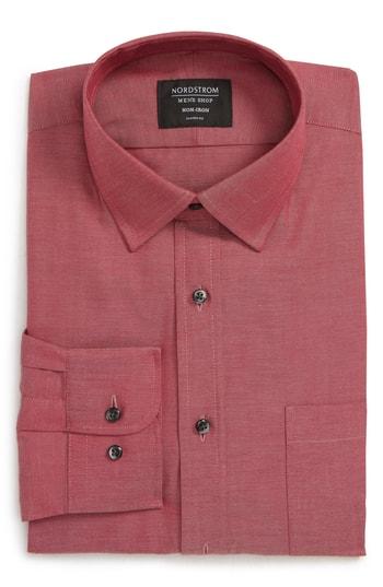 Men's Nordstrom Men's Shop Classic Fit Non-iron Solid Dress Shirt .5 - 32 - Red