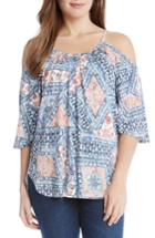 Women's Karen Kane Cold Shoulder Angel Top - Blue