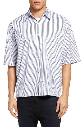 Men's Vince Stripe Boxy Sport Shirt - Blue
