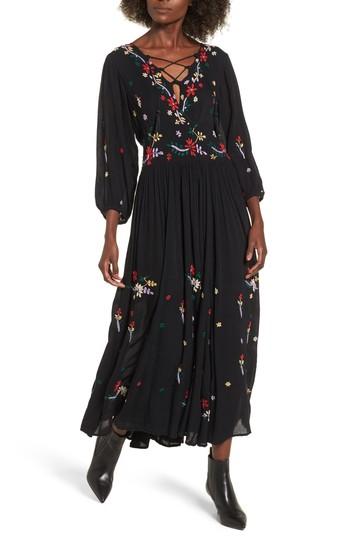Women's Raga Sammy Embroidered Dress - Black