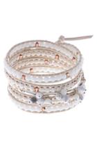 Women's Nakamol Design Leather & Agate Wrap Bracelet