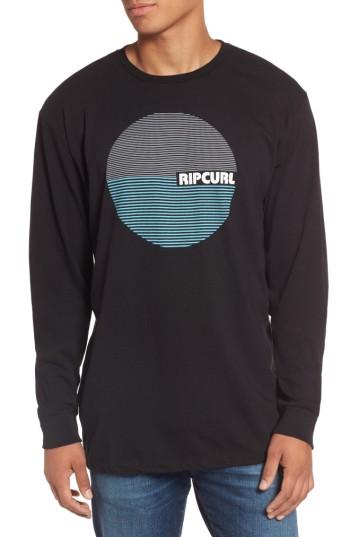 Men's Rip Curl Terra Custom Long Sleeve Graphic T-shirt - Black