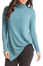 Women's Karen Kane Asymmetrical Turtleneck Sweater - Blue/green